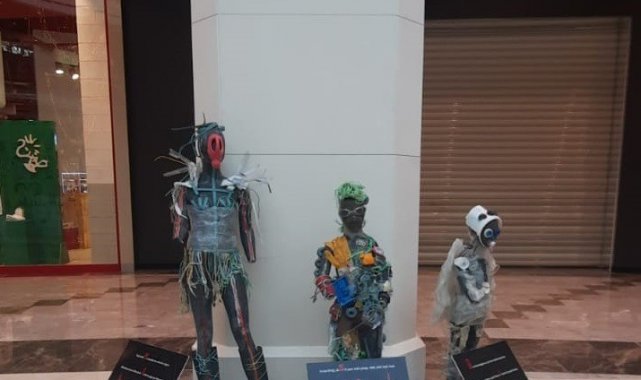 Sahilden topladıkları atıklar ilham oldu