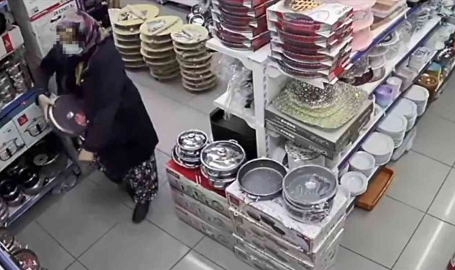 Şalvarlı hırsızlık kameraya yansıdı