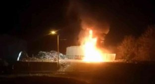 Samsun'da çöp yüklü tır alev alev yandı