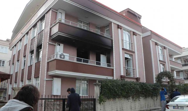 Samsun'da vakfa ait öğrenci evinde yangın