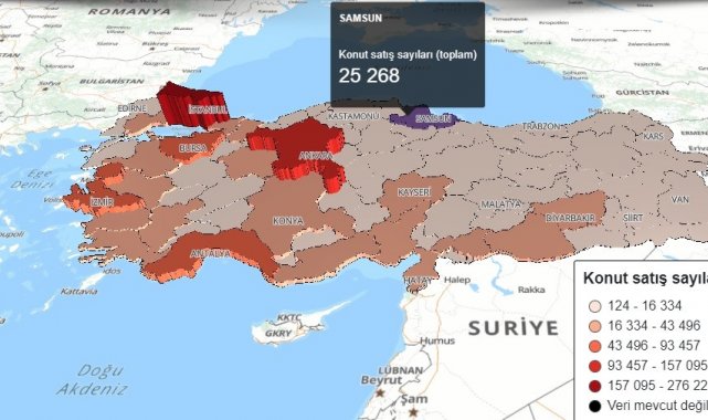 Samsun'da yabancılara konut satışı arttı: Türkiye'de 9. sırada yer aldı
