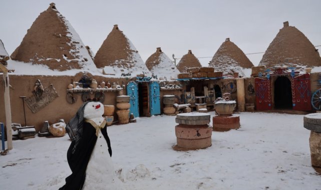 Şanlıurfa'da kar bir başka güzel