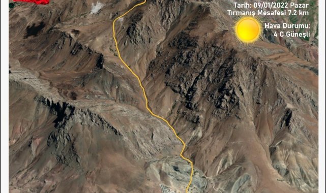 Sarıkamış şehitleri için Erek Dağı'na tırmanış