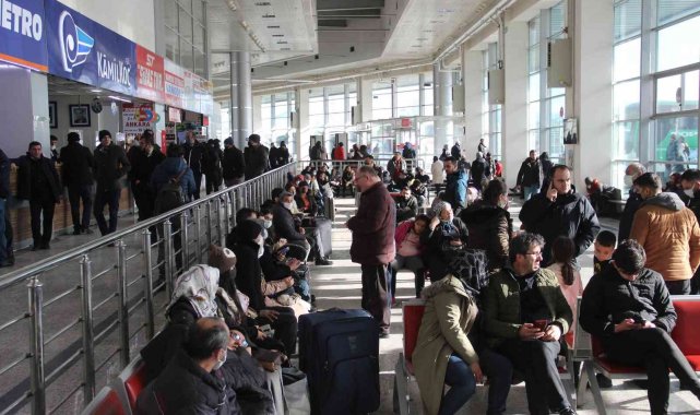 Seferler iptal oldu, terminal doldu taştı
