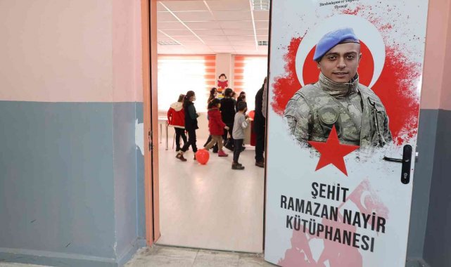 Şehidin ismi okulun kütüphanesinde yaşatılacak