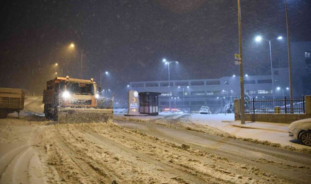 Selçuklu'da kar mesaisi