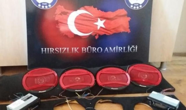 Ses sistemi çalan şahıslar kıskıvrak yakalandı