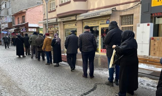 Sıfırın altında sıcaklıkta helva sırası