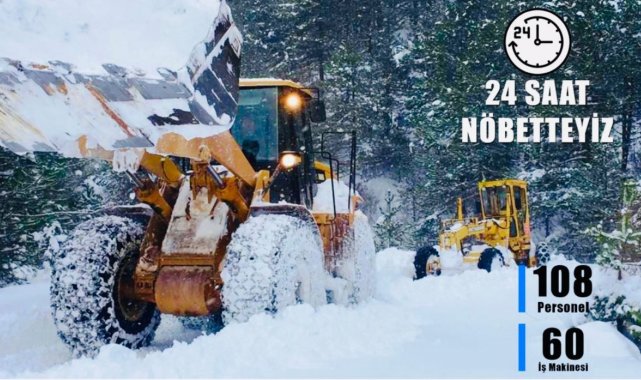 Sinop'ta kar hayatı felç etti: 222 köy yolu kapalı