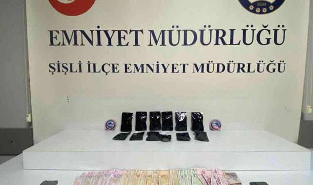 Şişli&#039;de uygulamada durdurulan araçtan uyuşturucu çıktı