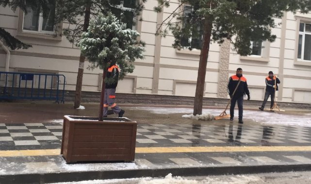 Sungurlu belediyesi&#039;nden kar mesaisi