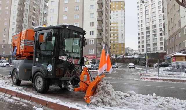 Talas'ta her noktada kış çalışması