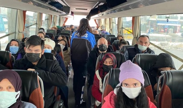 Tek başına seyahat eden çocuklar kontrol edildi