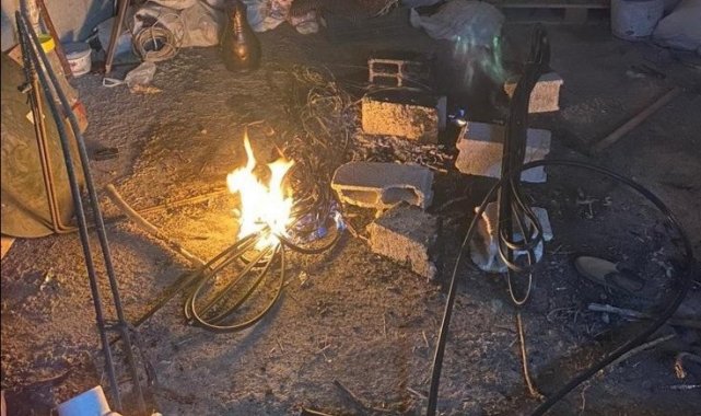 Telefon kablolarını çalan şahıs yakalandı