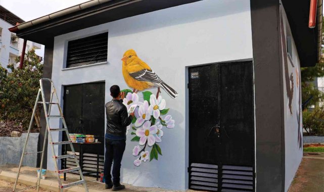 Toroslar'da trafo ve sosyal tesisler sanat eserine dönüşüyor