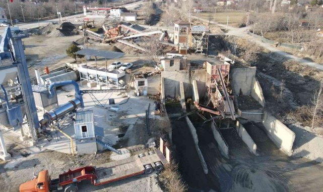 Tosya&#039;daki kum e çakıl ocağından rekor üretim