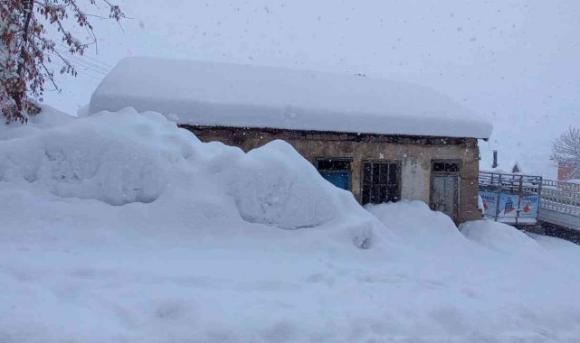 Tunceli&#039;de ev ve arabalar kara gömüldü