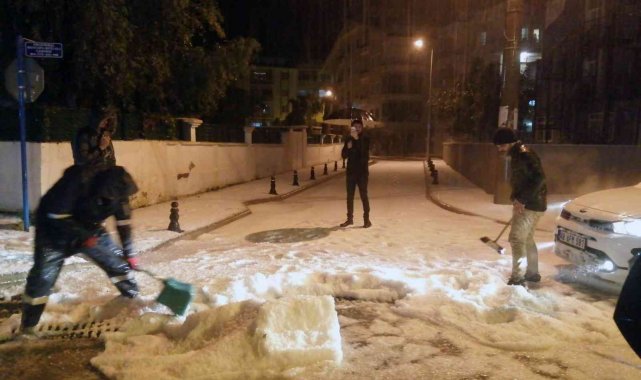 Turizm bölgesi Marmaris'te yangın ve sel sonrası dolu kabusu