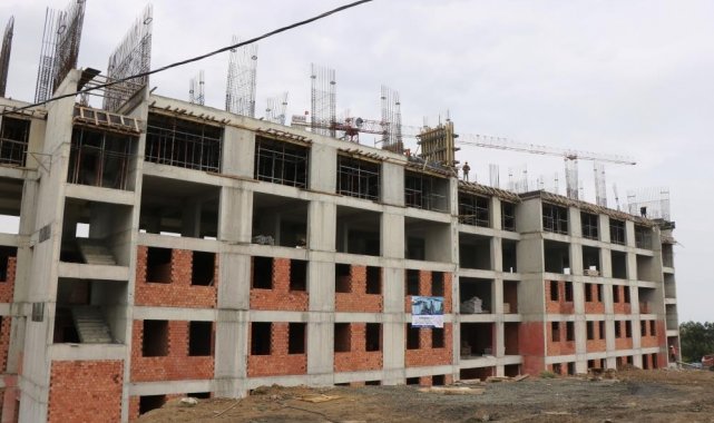 Türkiye'nin en büyüğü olacak öğrenci yurdunun inşat yükseliyor