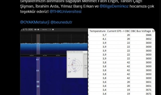 Türkiye'nin ilk cep uydusundan ilk sinyal alındı