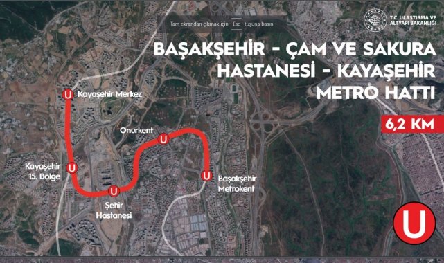 Ulaştırma ve Altyapı Bakanlığı, Başakşehir-Kayaşehir metro hattını tamamladıklarını açıkladı