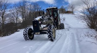 Ünye'de karla mücadele sürüyor