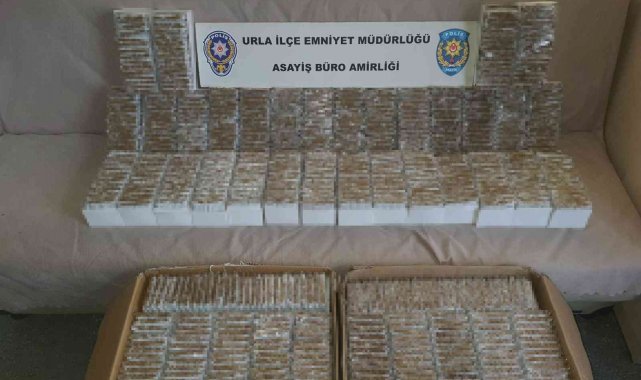 Urla'da kaçak sigara operasyonu