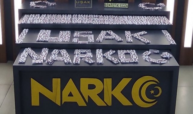 Uşak'ta 3 bin 919 sentetik hap ele geçirildi