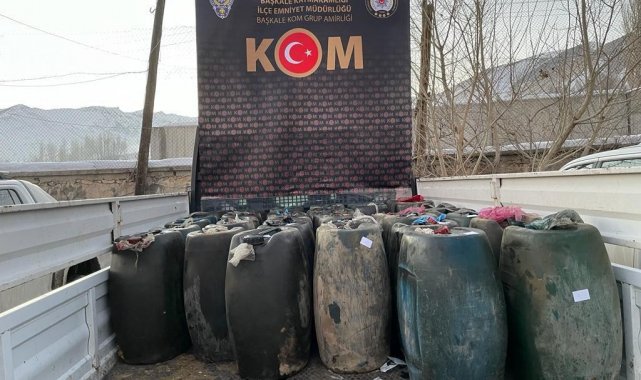 Van'da 200 adet av tüfeği ile 2 bin 100 litre kaçak mazot ele geçirildi