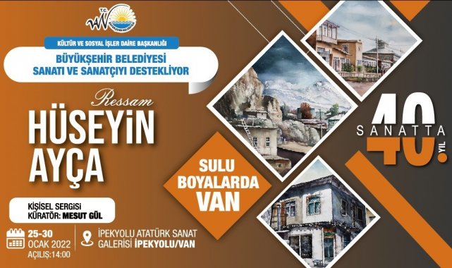 Van&#039;da &#039;Sanatta 40. Yıl&#039; sulu boya resim sergisi