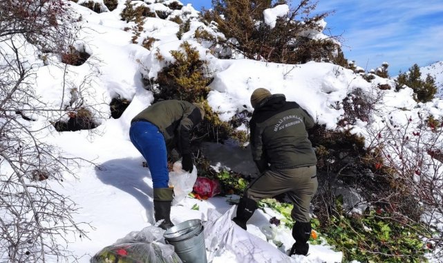 Van&#039;da fırtınada yaban hayvanları unutulmadı