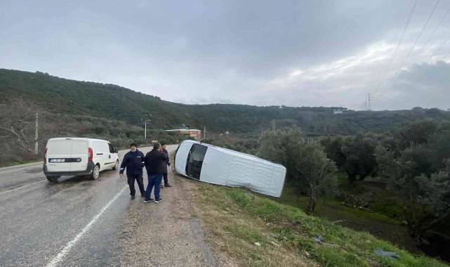 Yağmurla gelen kaza: 2 yaralı