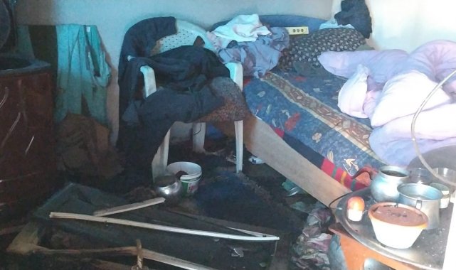 Yalnız yaşadığı konteynerin içinde yanarak öldü