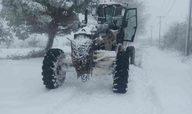 Yalova'da ekiplerin kar mesaisi