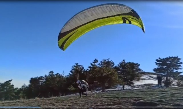 Yamaç paraşütçülerinden 2022 yılının ilk uçuşu