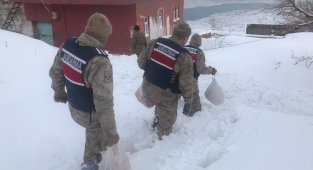 Yaşlı çiftin yardım çağrısına jandarma yetişti