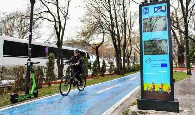 Yerli ve milli bisiklet sayaçları bisiklet yollarında kullanılmaya başlandı