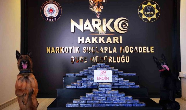 Yüksekova'da aracın marşbiyel kısmından 39 kilo eroin çıktı