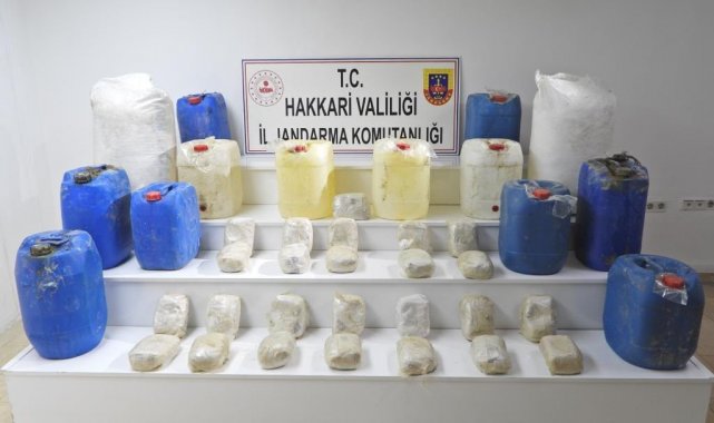 Yüksekova'da İHA destekli operasyonda 30 kilo eroin ele geçirildi