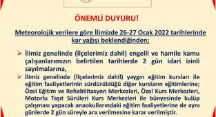 Zonguldak'ta hamile ve engelli kamu çalışanlarına idari izin