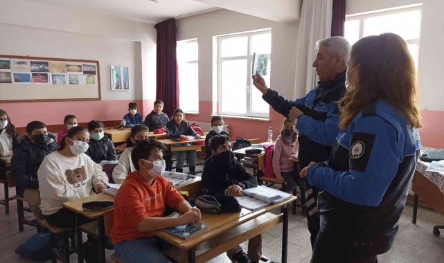 'Genel Güvenlik Kuralları ve Polislik Mesleği' hakkında öğrenciler bilgilendirildi
