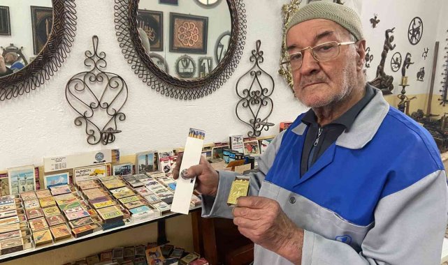 62 yıldır kibrit kutusu biriktiriyor