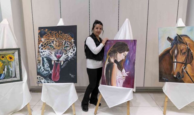 76 yaşında resim sergisi açtı