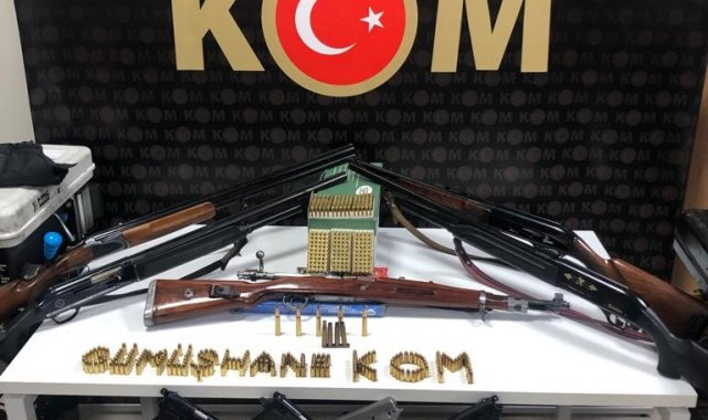 8 ilde eş zamanlı kaçak silah operasyonu