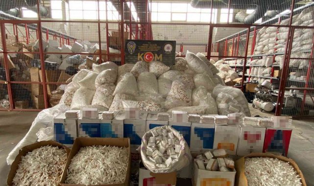 Adana'da 23 milyon 740 bin adet kaçak makaron ele geçirildi