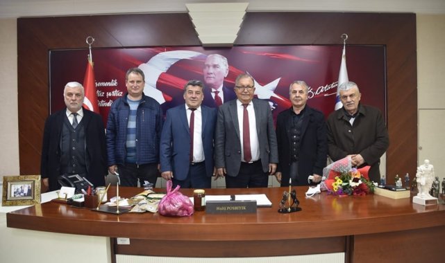 Alaplı Gazeteciler Derneği, Başkan Posbıyık'ı ziyaret etti