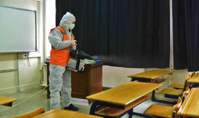Altınordu&#039;da okullarda yaklaşık 2 milyon metrekare alan dezenfekte edildi