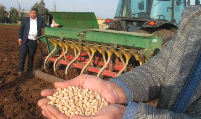Araban Ovasında nohut ekimine başlandı