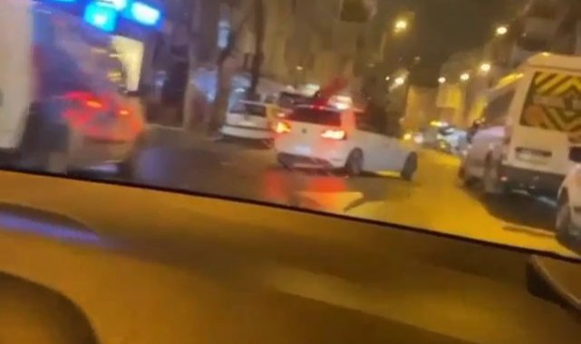 Asker eğlencesinde yol kapatıp drift yaptılar