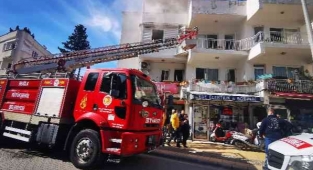 Aspiratörden çıkan yangın korkuttu